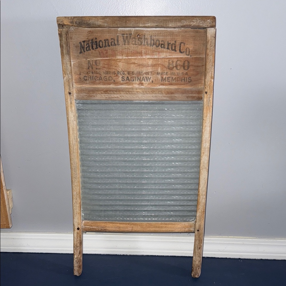 Vintage Wooden Washboard - National Washboard Co.